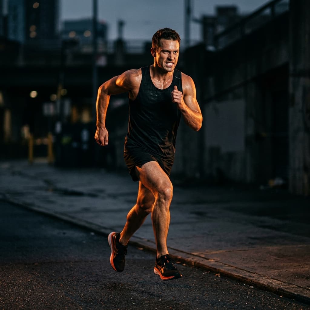 Fit man running